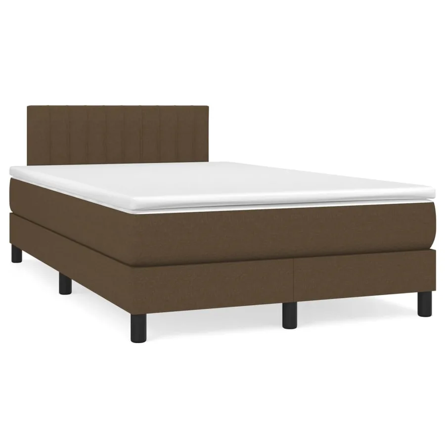 Sommier à lattes de lit avec matelas Marron foncé 120x200 cm - 2