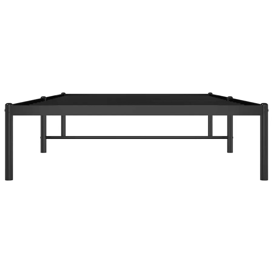 Cadre de lit métal sans matelas noir 100x200 cm - 6