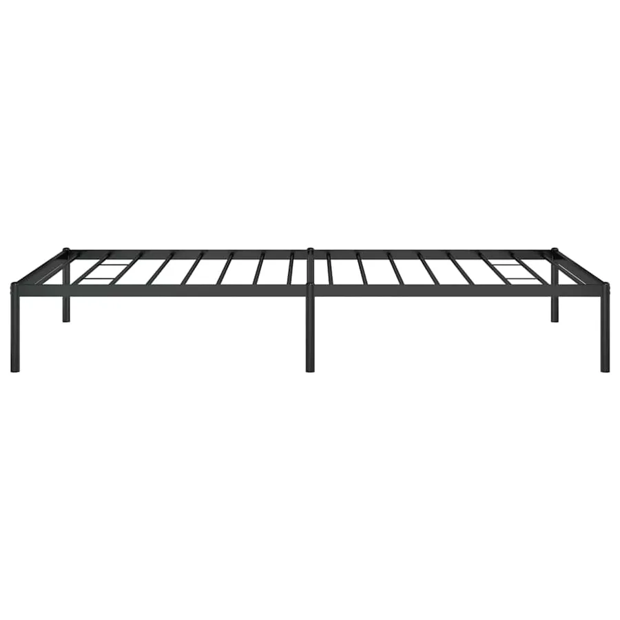 Cadre de lit métal sans matelas noir 100x200 cm - 7