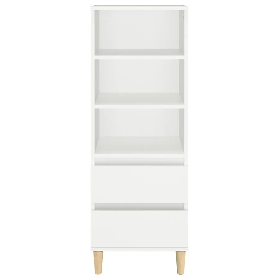 Buffet haut Blanc 40x36x110 cm Bois d'ingénierie - 3