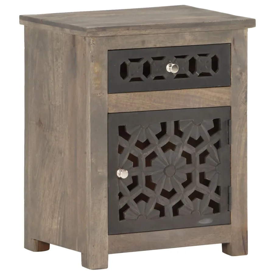 Table de chevet 40x30x50 cm Bois de manguier massif - 10