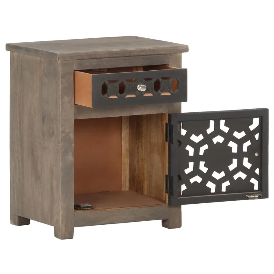 Table de chevet 40x30x50 cm Bois de manguier massif - 3