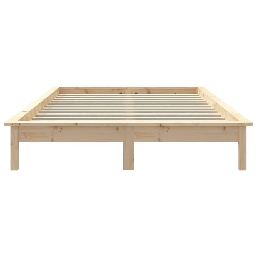 Cadre de lit sans matelas 120x200 cm bois massif - 5