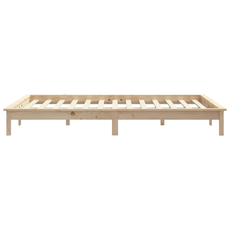 Cadre de lit sans matelas 120x200 cm bois massif - 6