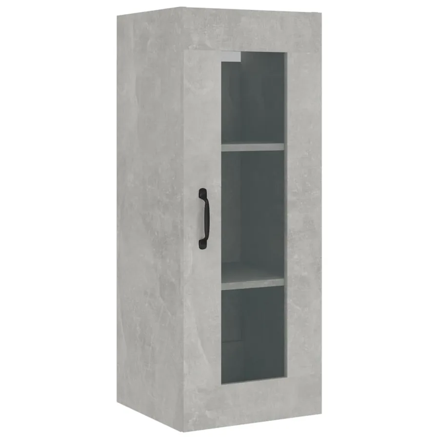 Armoire murale suspendue Gris béton 34,5x34x90 cm - 2