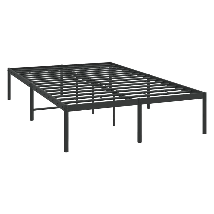 Cadre de lit métal sans matelas noir 120x190 cm - 3