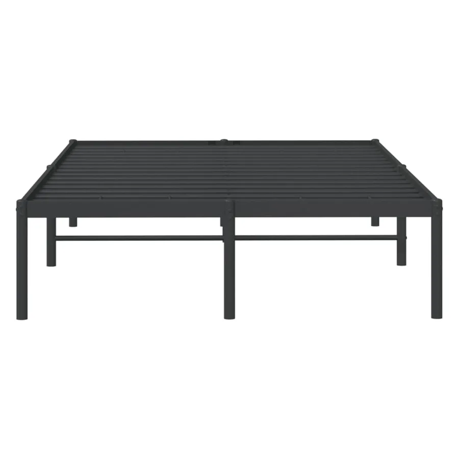 Cadre de lit métal sans matelas noir 120x190 cm - 5