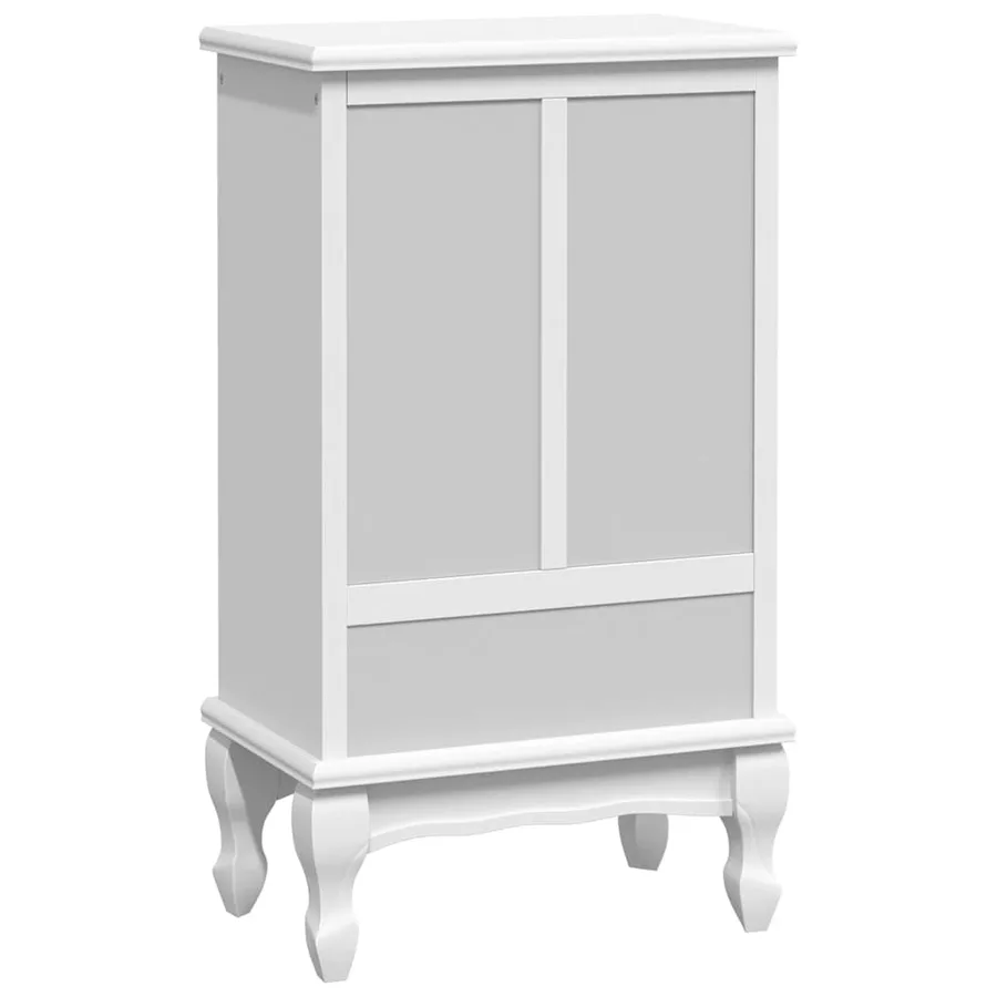 Armoire avec 5 tiroirs et 2 étagères Blanc - 8