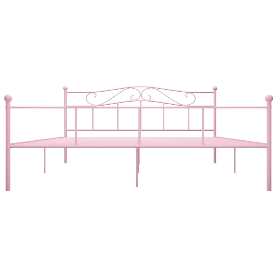 Cadre de lit Rose Métal 200x200 cm - 3