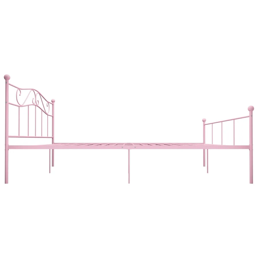 Cadre de lit Rose Métal 200x200 cm - 4
