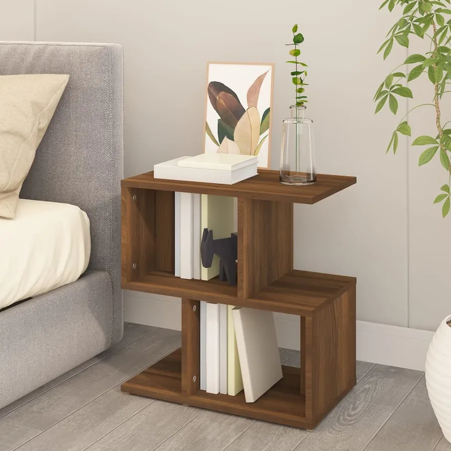 Table de chevet Chêne marron 50x30x51,5 cm Bois d'ingénierie - 3