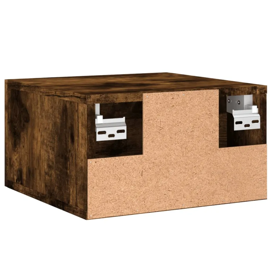 Tables de chevet murales 2 pcs chêne fumé 35x35x20 cm - 6