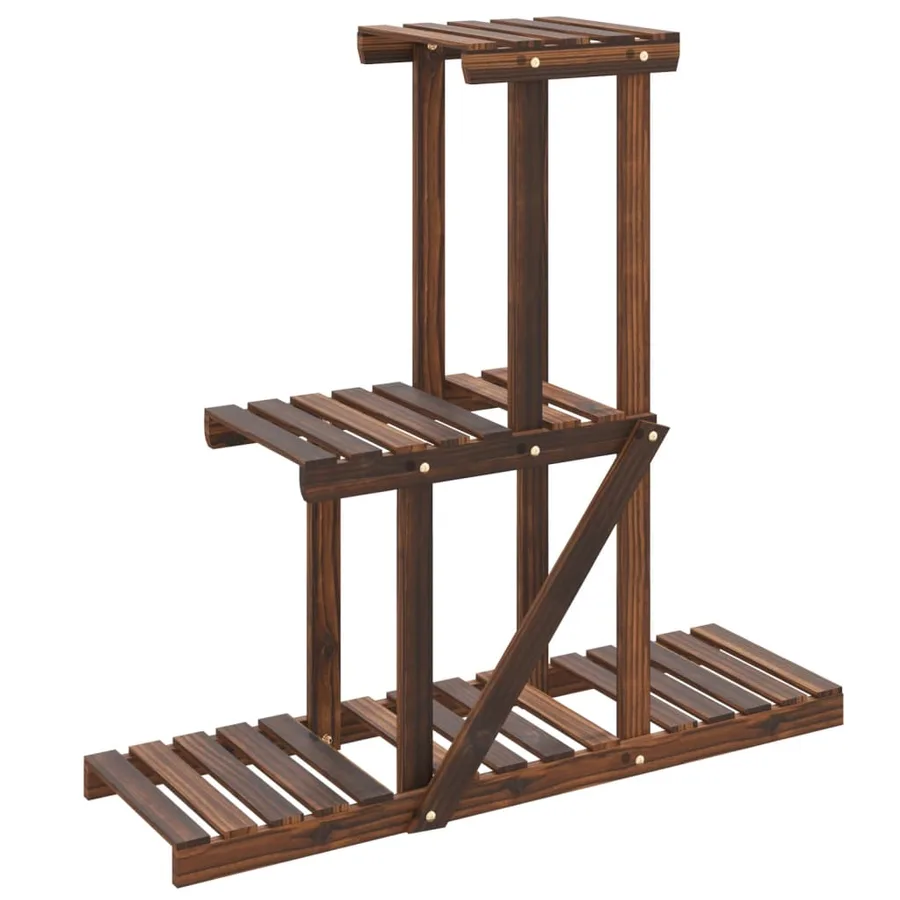 Support à fleurs 81x25x75,5 cm bois massif de sapin - 2