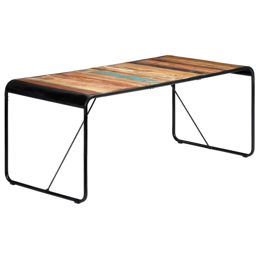Table à manger 180x90x76 cm Bois de récupération massif - 9