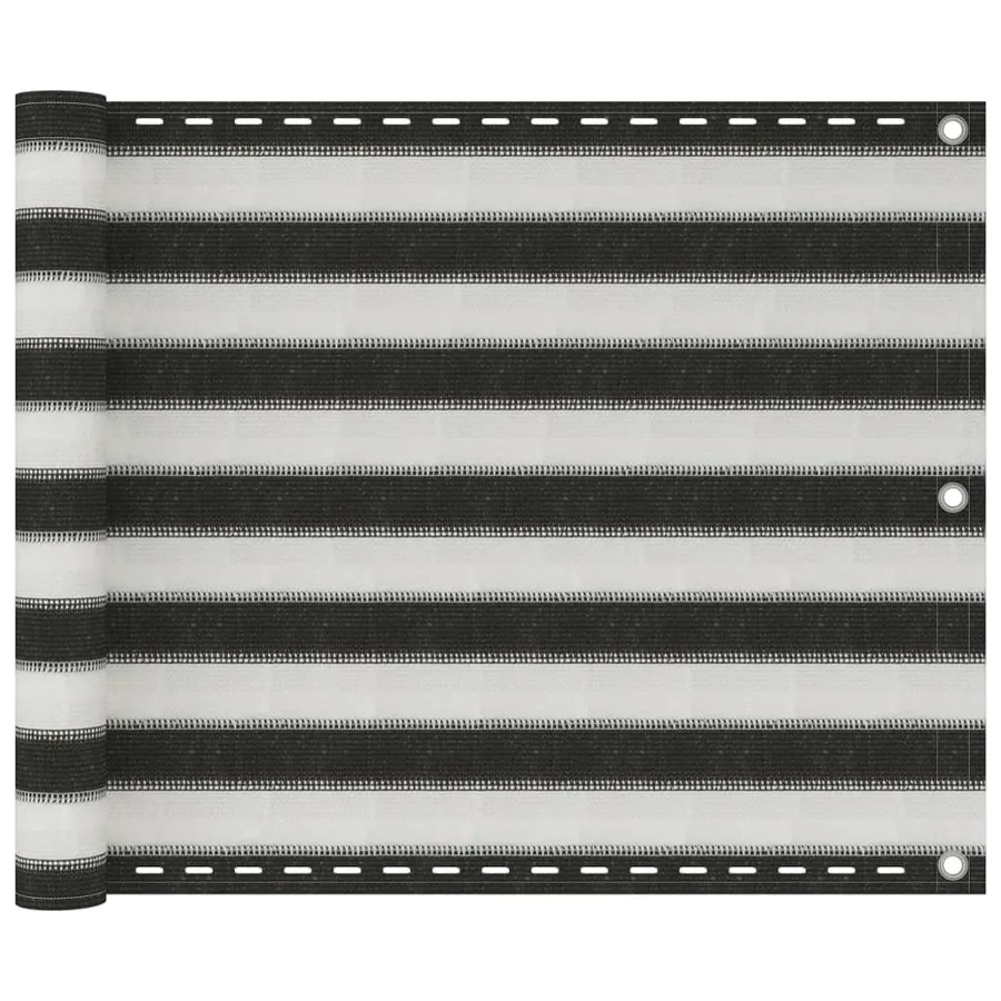 Écran de balcon PEHD 75x300 cm Anthracite et blanc
