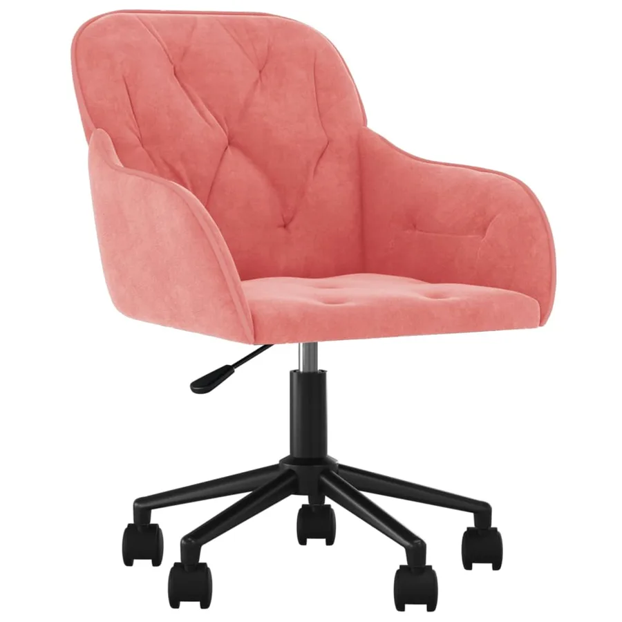 Chaises pivotantes à manger lot de 2 Rose Velours - 3