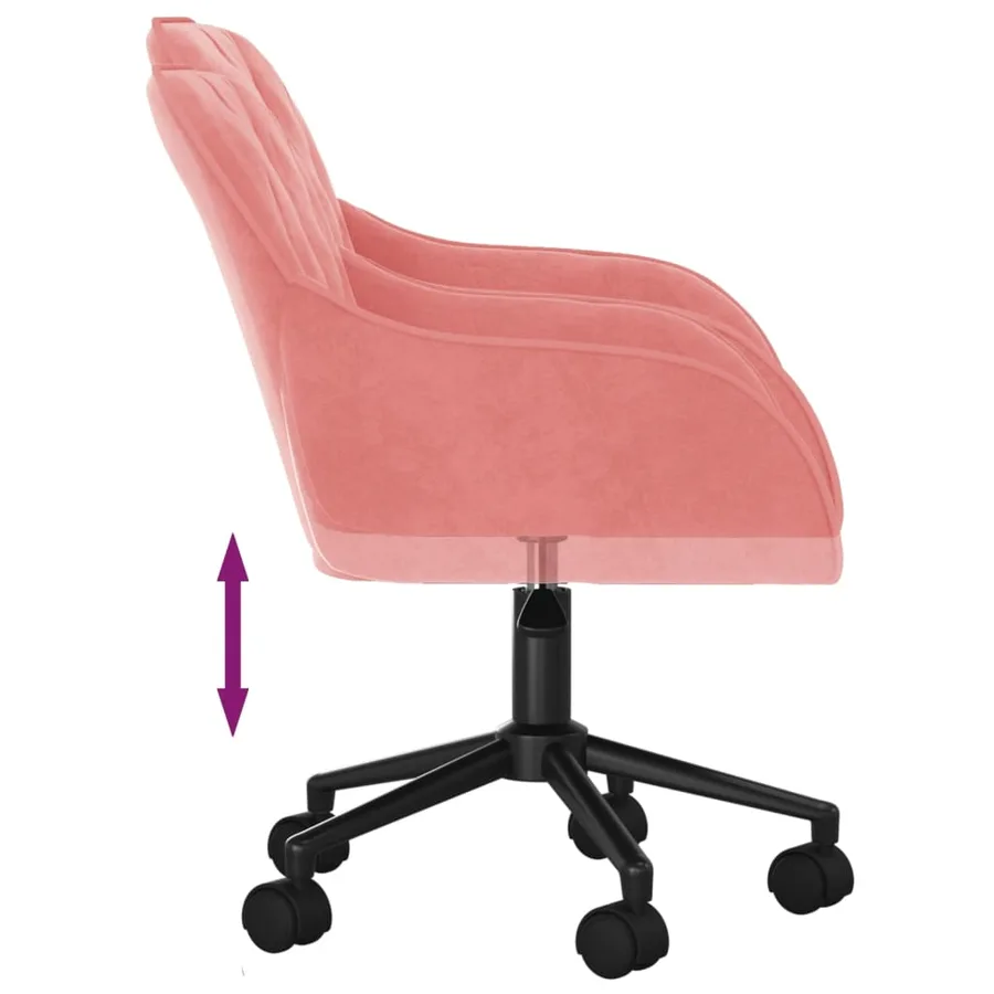 Chaises pivotantes à manger lot de 2 Rose Velours - 7