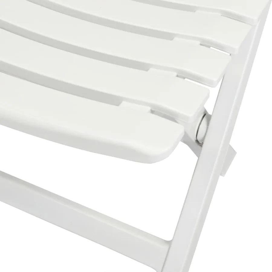 Ensemble de bistro pliable 3 pcs Plastique Blanc - 4