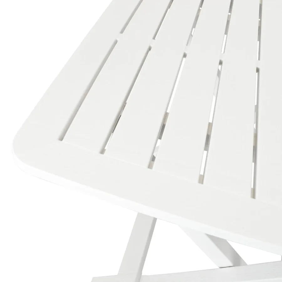 Ensemble de bistro pliable 3 pcs Plastique Blanc - 5