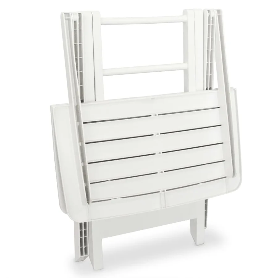 Ensemble de bistro pliable 3 pcs Plastique Blanc - 7