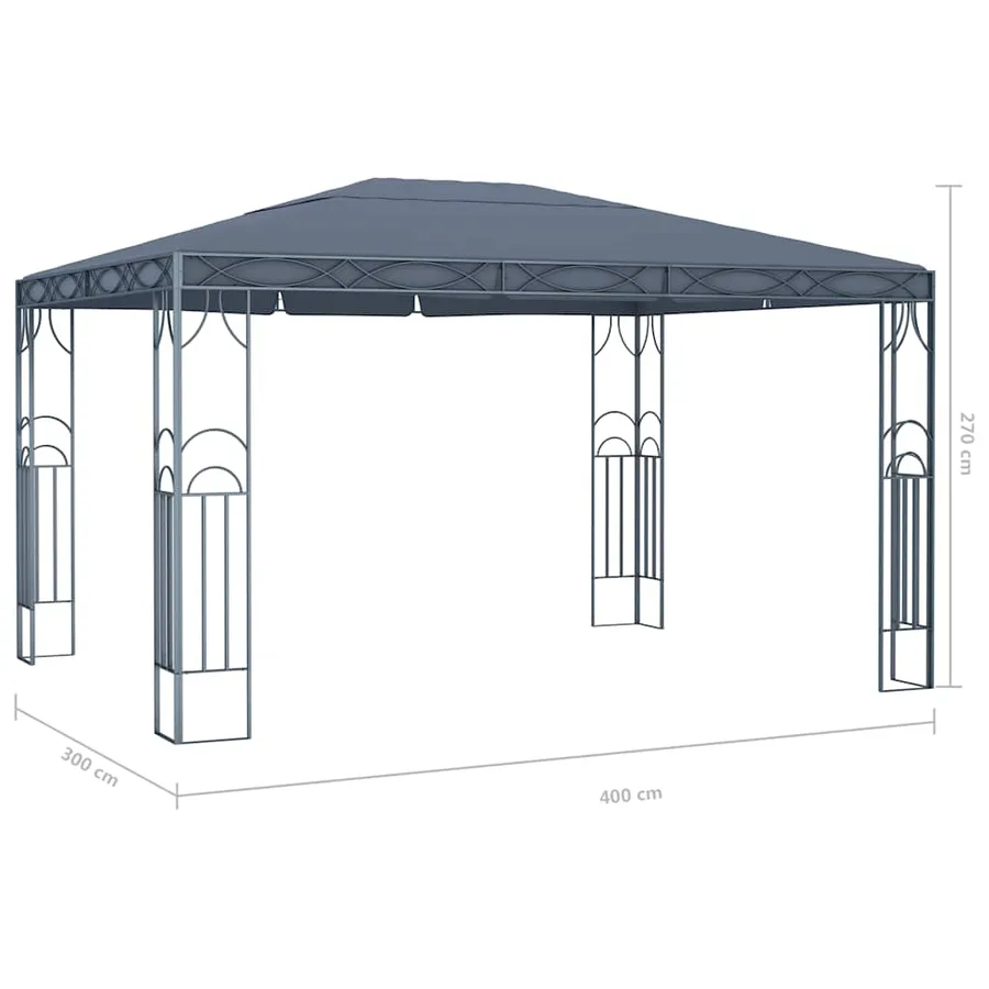 Tonnelle 400 x 300 cm Anthracite - 5