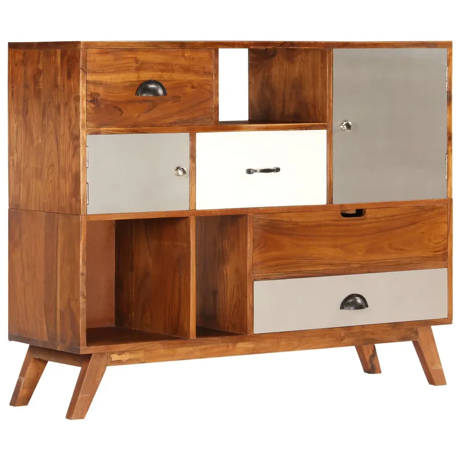 Buffet 115x35x86 cm Bois solide d'acacia - 13
