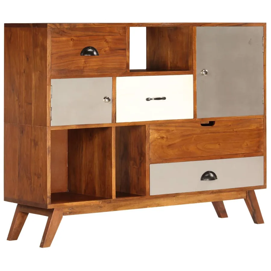Buffet 115x35x86 cm Bois solide d'acacia - 16