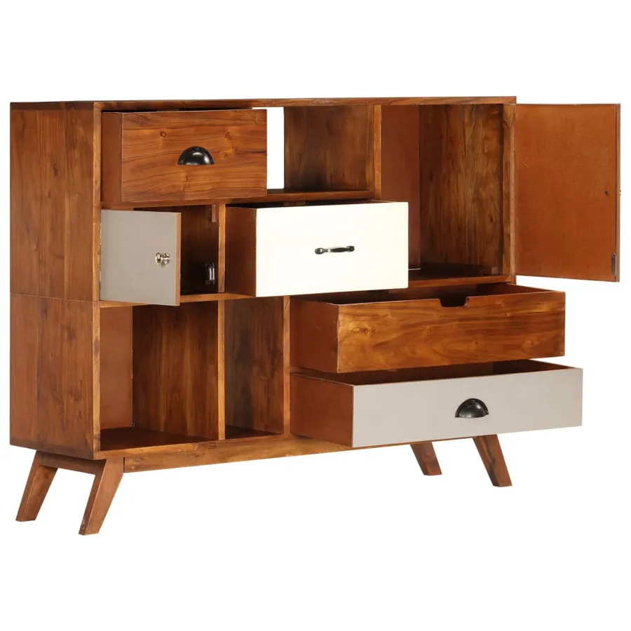 Buffet 115x35x86 cm Bois solide d'acacia - 5