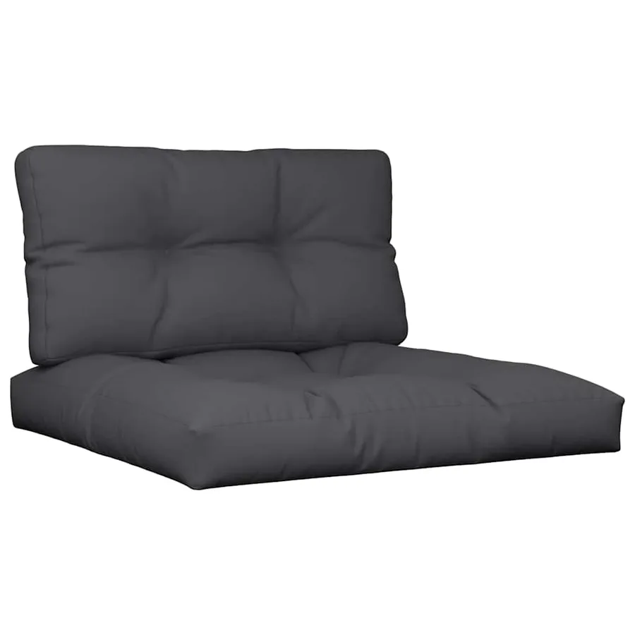 Coussins de palette lot de 2 noir tissu - 2