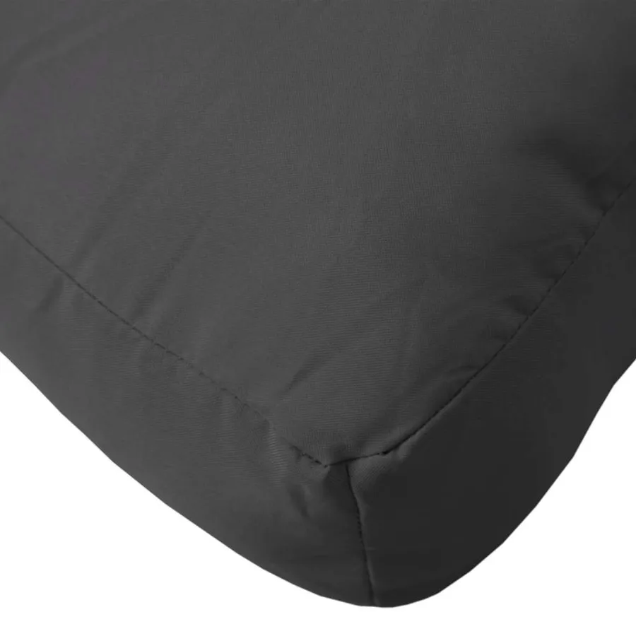 Coussins de palette lot de 2 noir tissu - 7