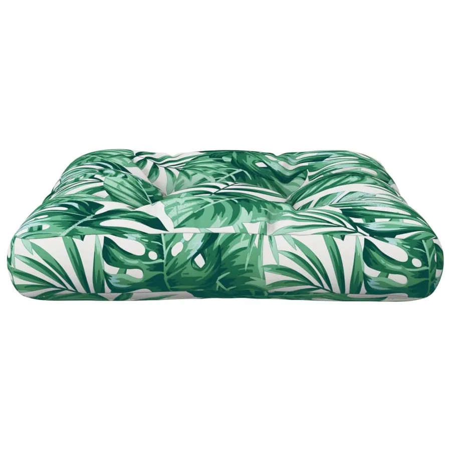 Coussin de palette motif de feuilles 58x58x10 cm tissu - 5