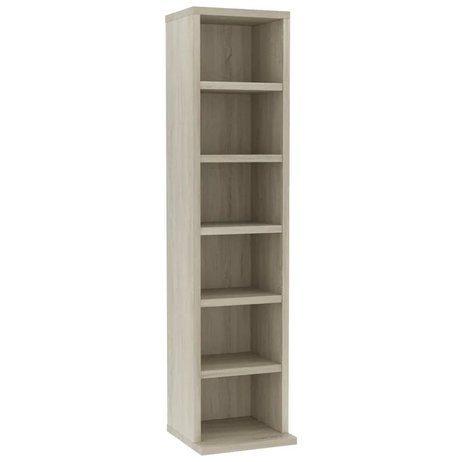 Armoire à CD Chêne sonoma 21x20x88 cm Bois d'ingénierie - 2