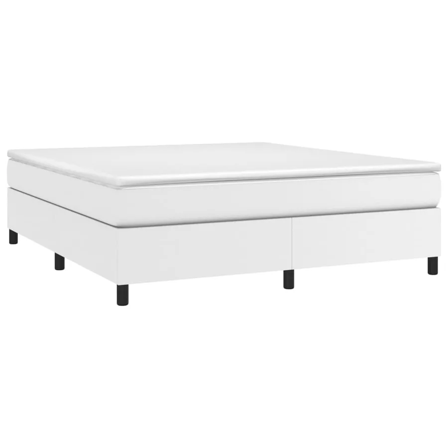 Sommier à lattes de lit avec matelas Blanc 160x200cm Similicuir - 3