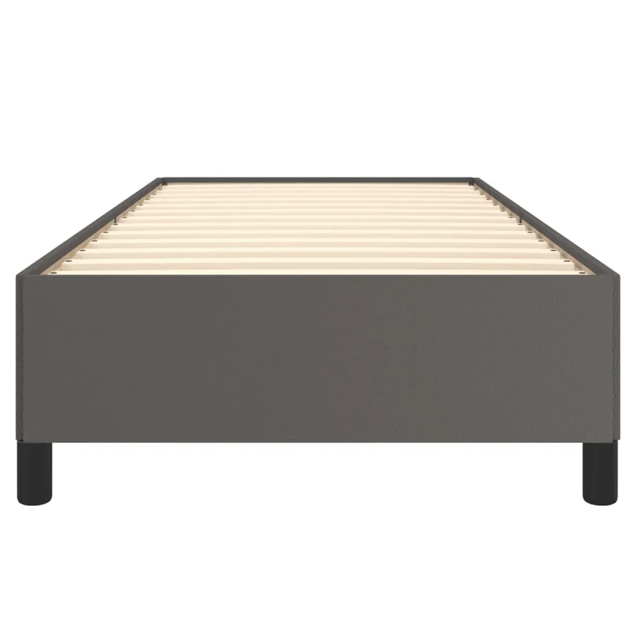 Cadre de lit sans matelas gris 90x190 cm similicuir - 5