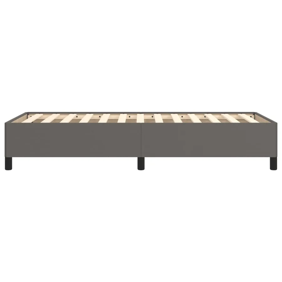 Cadre de lit sans matelas gris 90x190 cm similicuir - 6