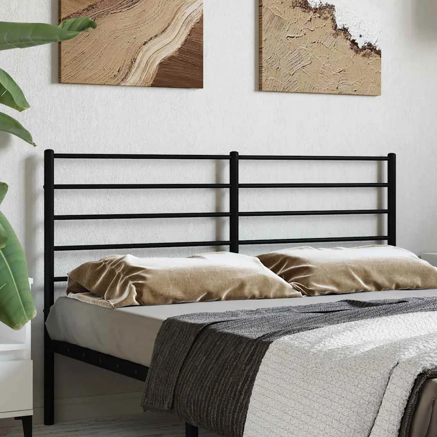 Tête de lit de remplacement métal noir 160 cm