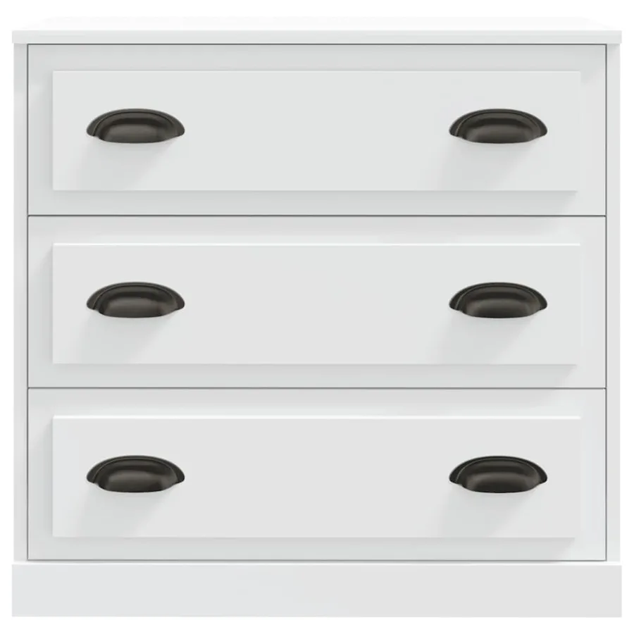 Buffet blanc 70x35,5x67,5 cm bois d'ingénierie - 4
