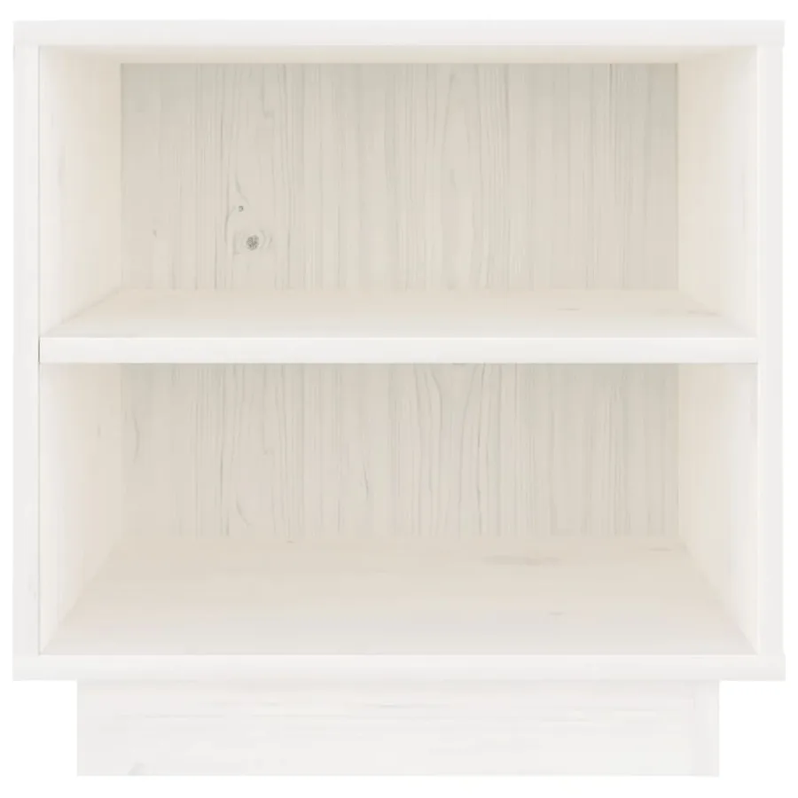 Table de chevet Blanc 40x34x40 cm Bois de pin solide - 5