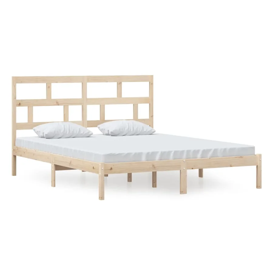Cadre de lit sans matelas bois massif 160x200 cm - 2