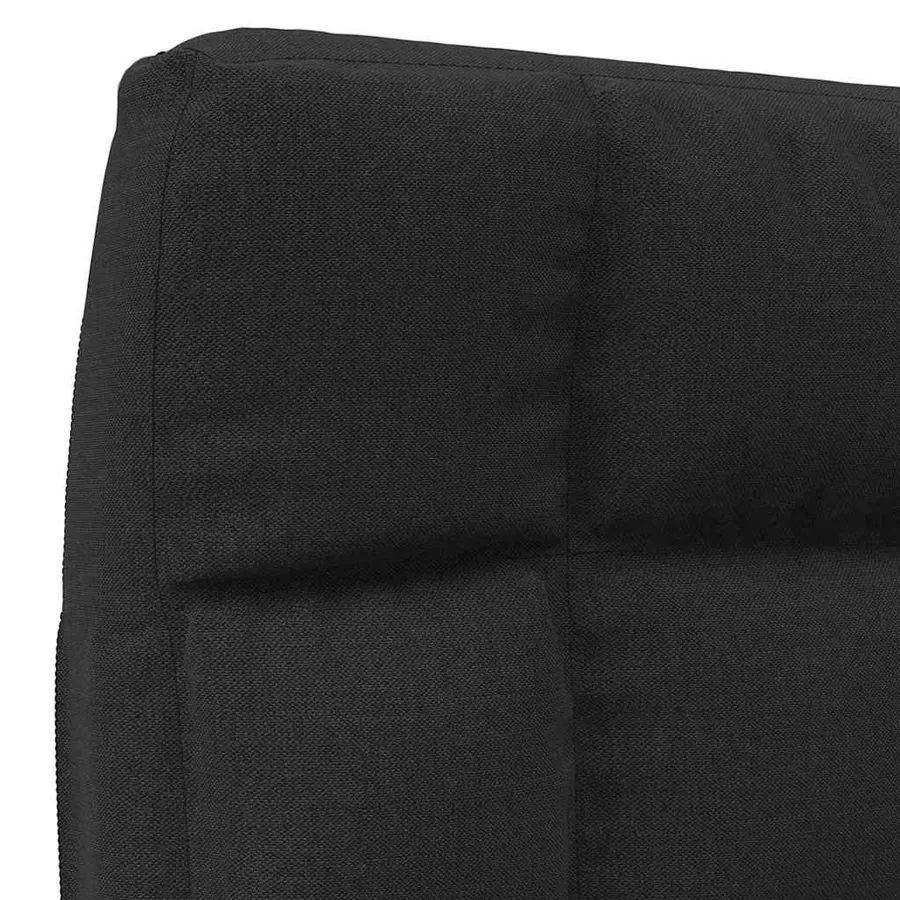Chaise pliable de sol Noir Tissu - 7