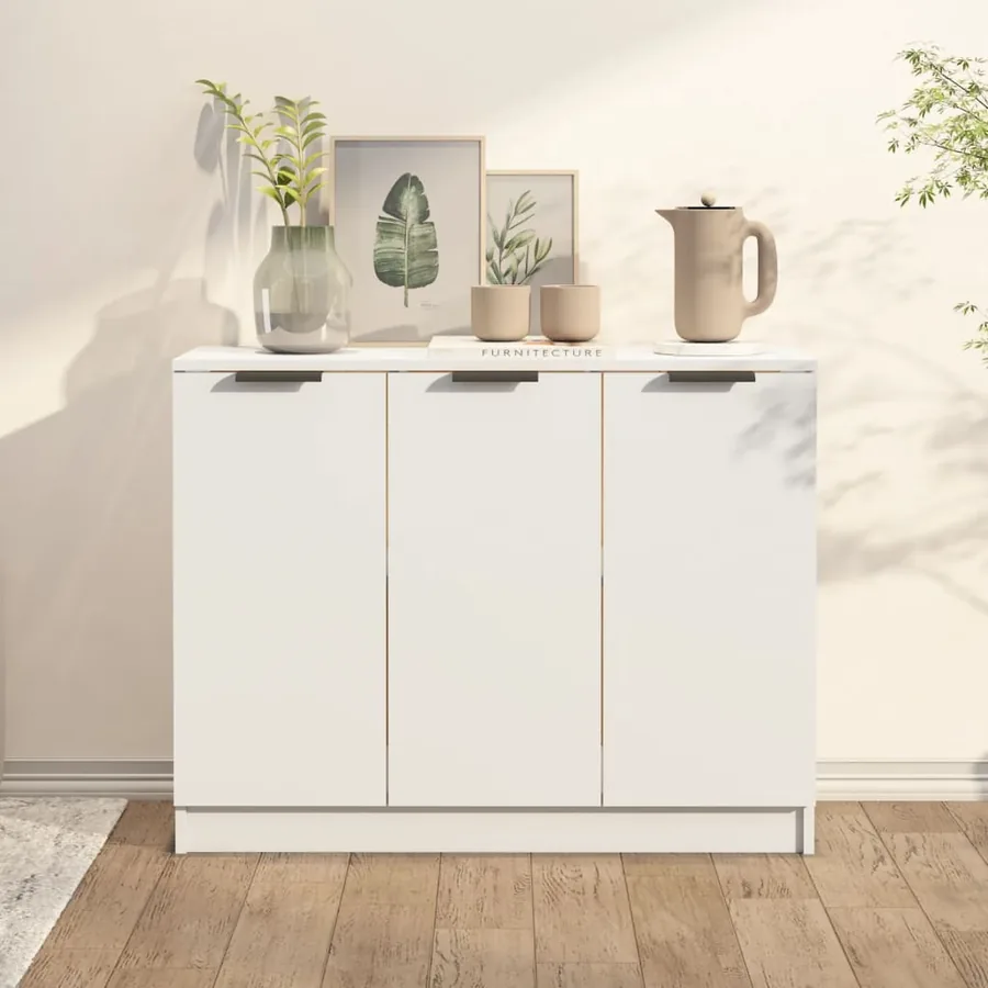 Buffet Blanc 90,5x30x70 cm Bois d'ingénierie