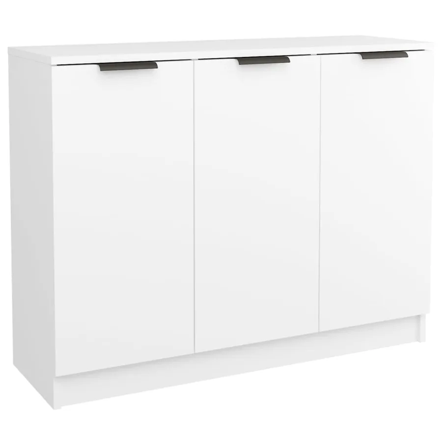 Buffet Blanc 90,5x30x70 cm Bois d'ingénierie - 2