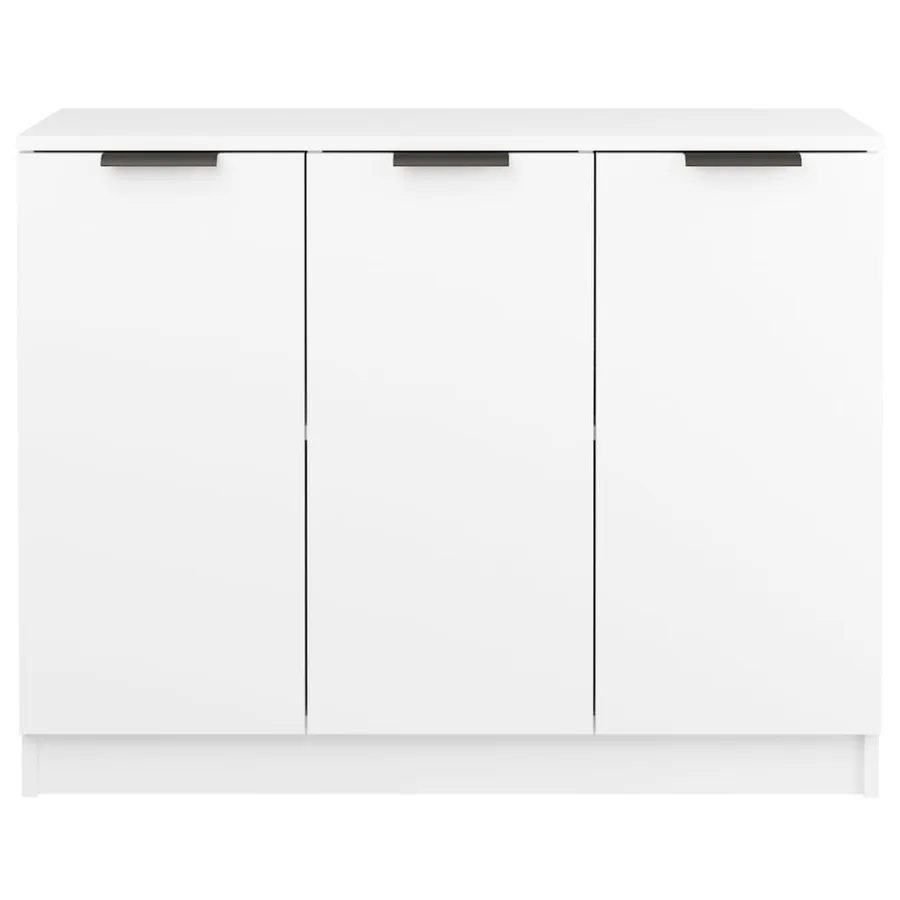 Buffet Blanc 90,5x30x70 cm Bois d'ingénierie - 5