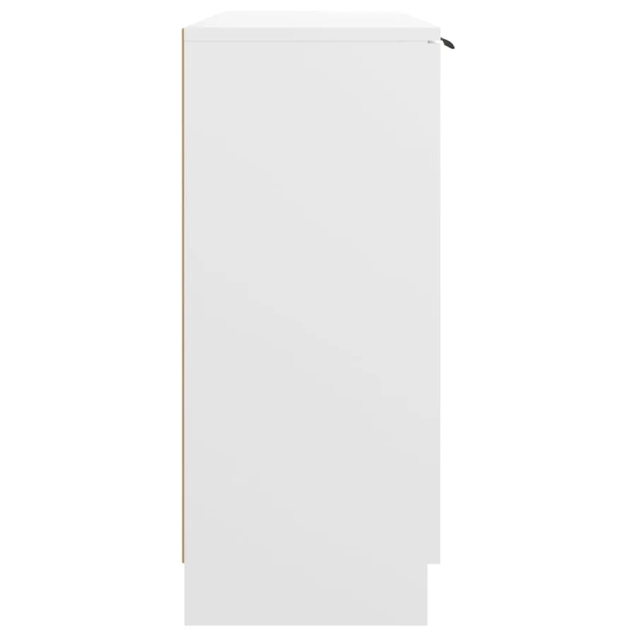 Buffet Blanc 90,5x30x70 cm Bois d'ingénierie - 6