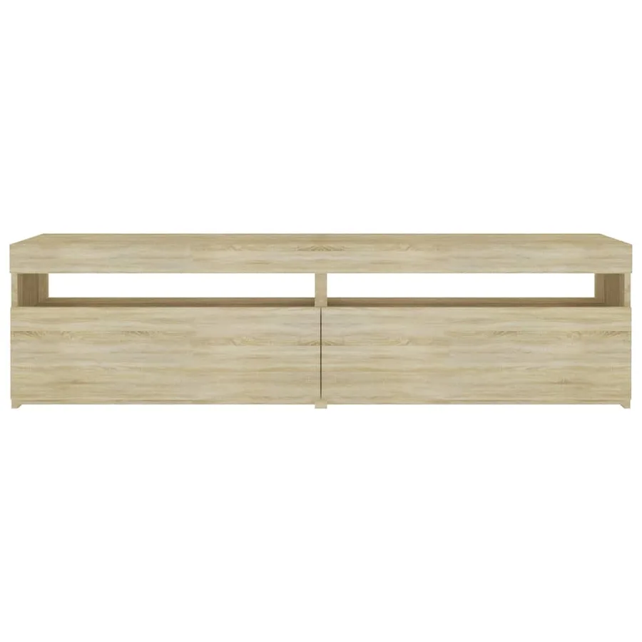 Meubles TV 2 pcs avec lumières LED Chêne sonoma 75x35x40 cm - 7