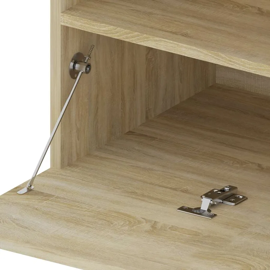 Meubles TV 2 pcs avec lumières LED Chêne sonoma 75x35x40 cm - 8