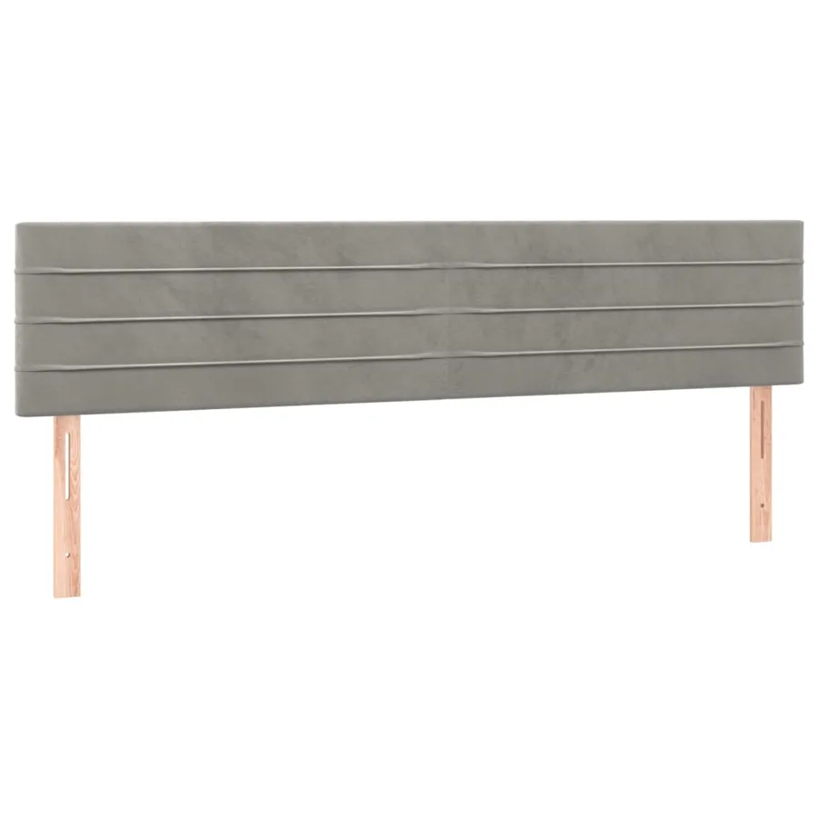 Sommier à lattes de lit et matelas Gris clair 200x200cm Velours - 6