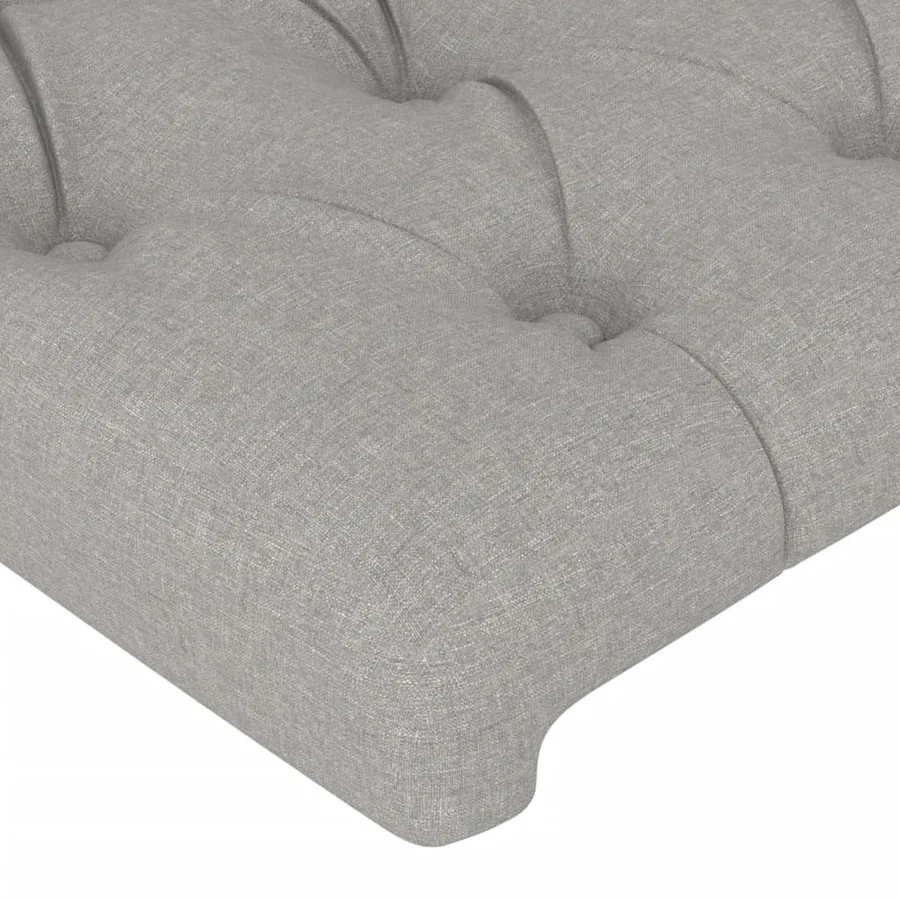 Tête de lit à LED Gris clair 103x16x78/88 cm Tissu - 5