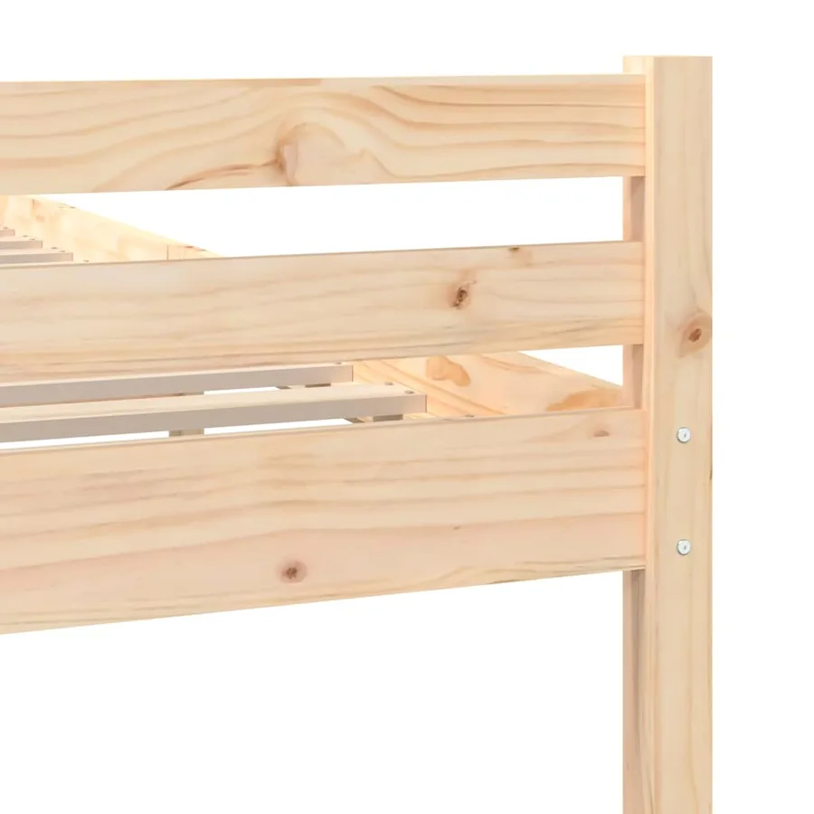 Cadre de lit sans matelas bois massif 140x200 cm - 7