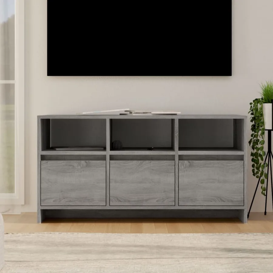 Meuble TV Sonoma gris 102x37,5x52,5 cm Bois d'ingénierie